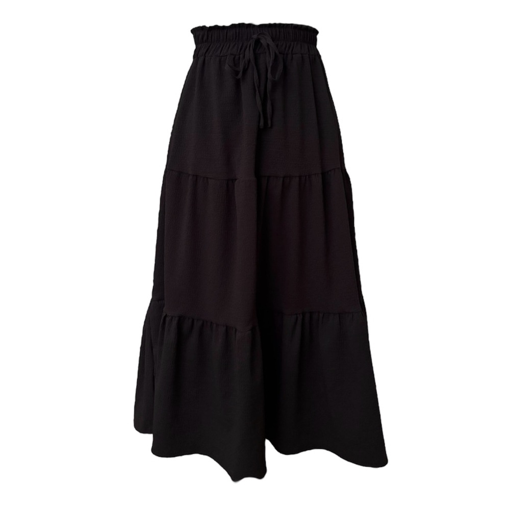 *SOLD* Black tiered maxi skirt